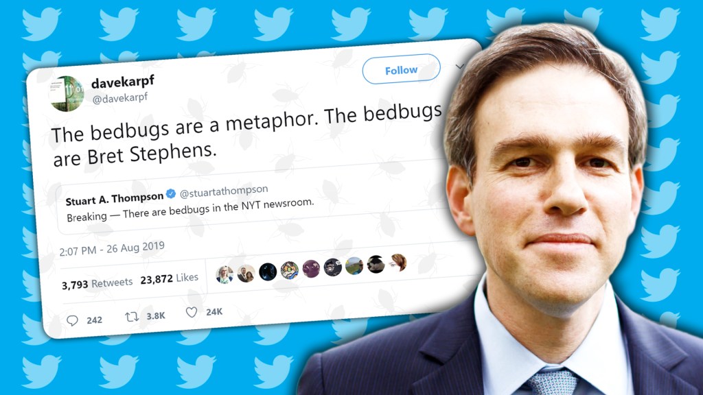 The Pitiful Tale of Bret Stephens, the Two-Line Tweet and Becoming This Week’s Media&nbsp;Bug-aboo